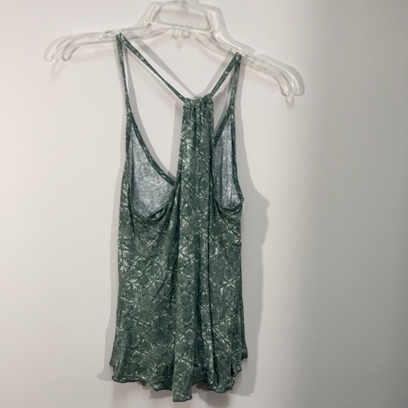 3/$15 So skinny strap tank green print soft boho casual sleeveless top S jr - Picture 15 of 17